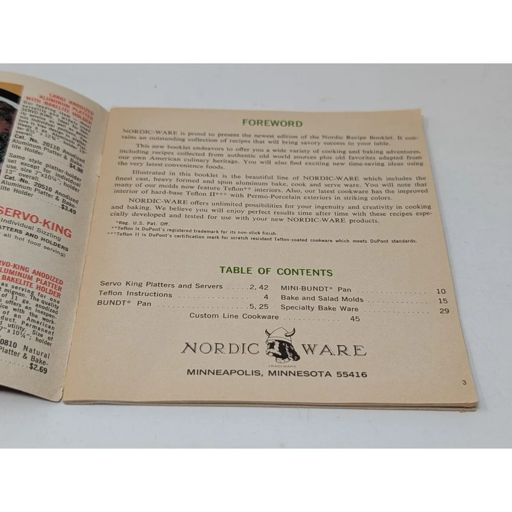 Nordic‎ Ware Unusual Old World & American Recipes Booklet 1970s Cookbook Dessert